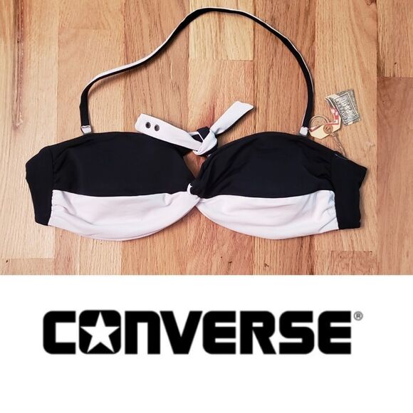 NWT Converse Bikini Top | Black & White Twist - Picture 1 of 5